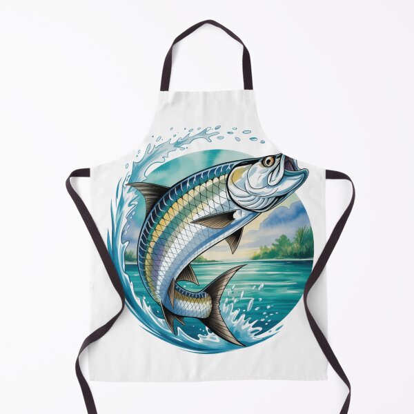 Item preview, Tarpon Sunset Wave – Tarpon Jump with Sunset Background designed and sold by FusiTink.
