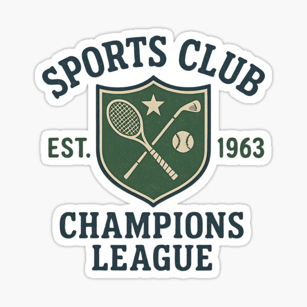 Item preview, Sports Club - Champions League - Retro Athletic Emblem Design designed and sold by CreativeGorillas.