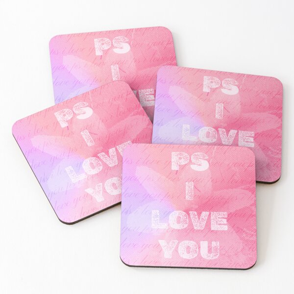 Item preview, PS I Love You Poster – Pink & Purple Romantic Typography Wall Art for Bedrooms, Gifts & Cozy Spaces designed and sold by emma.designs.