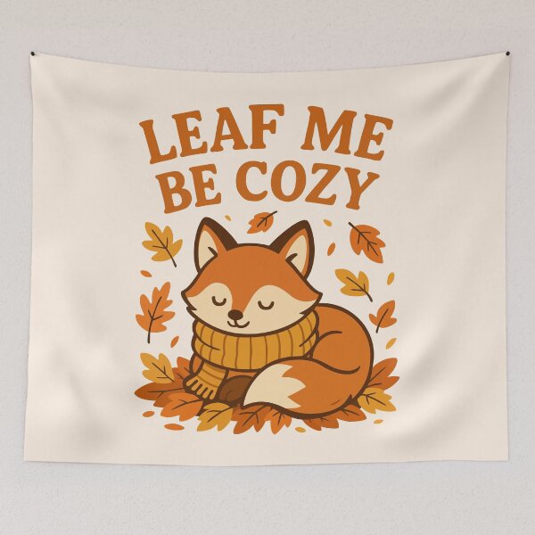 Item preview, “Leaf Me Be Cozy” Cute Fox designed and sold by WildGuess5.