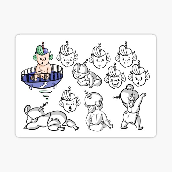 Fischer Character Design Sticker