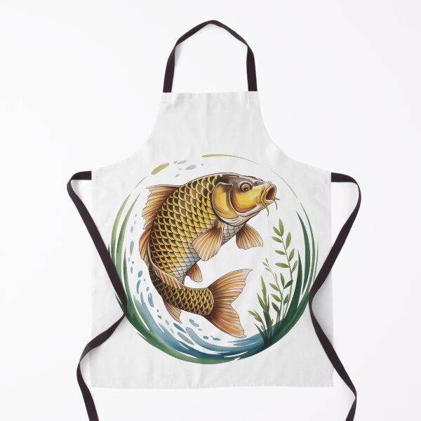Item preview, Golden Carp Circle – Circular Design with Aquatic Vegetation designed and sold by FusiTink.