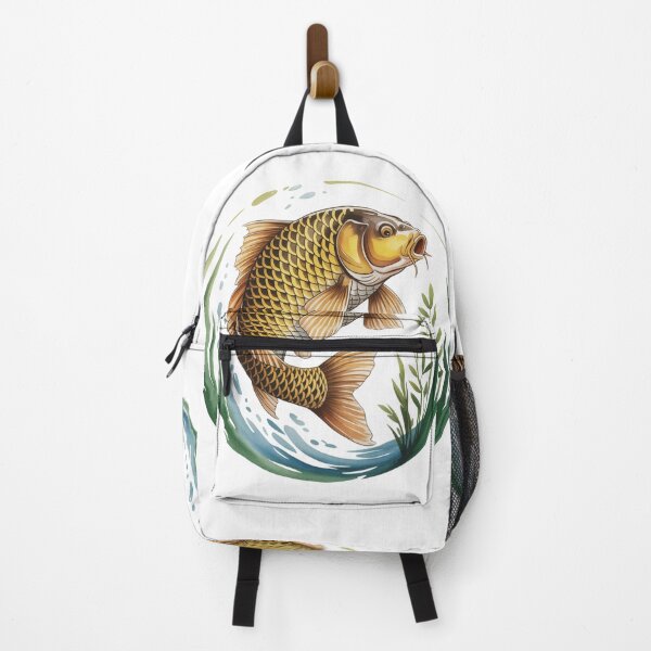Item preview, Golden Carp Circle – Circular Design with Aquatic Vegetation designed and sold by FusiTink.