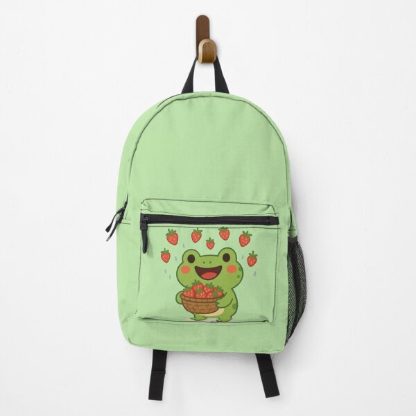 Item preview, Happy Frog with a Basket of Fresh Strawberries designed and sold by IraBum.