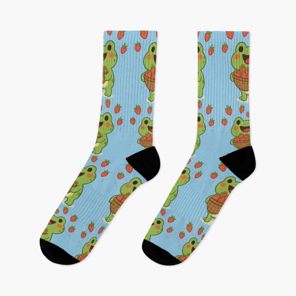 Item preview,  Happy Frog with a Basket of Fresh Strawberries designed and sold by IraBum.