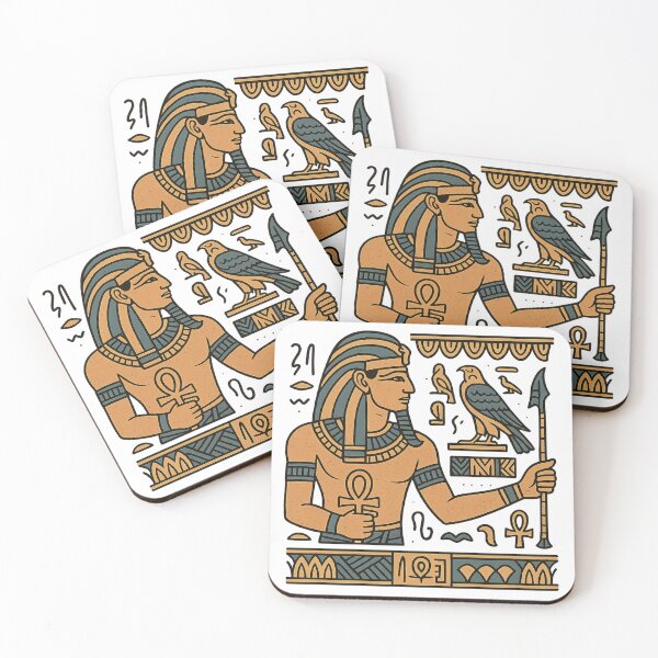 Item preview, Ancient Egyptian Pharaoh & Falcon Illustration designed and sold by ChernivtsiSkoda.