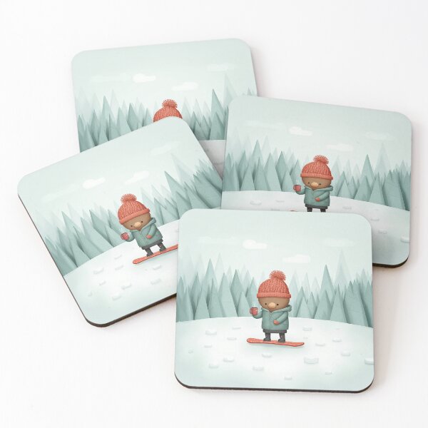 Item preview, Warm Sips on a Snowy Board Ride designed and sold by Whimsical Hug.
