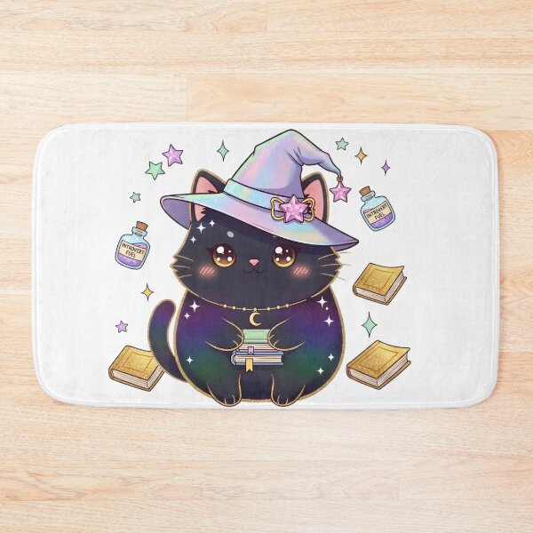 Item preview, Magical Introvert Cat | Pastel Witch Hat Halloween Digital Art designed and sold by AnnDesignStudio.