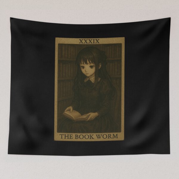 Item preview, The Bookworm Tarot Card designed and sold by LokiTheGrimm.