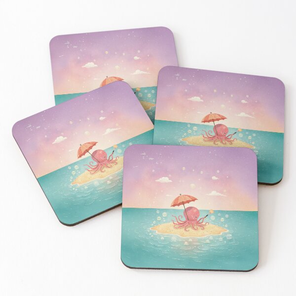 Item preview, Octopus Artist on a Tiny Island designed and sold by Whimsical Hug.