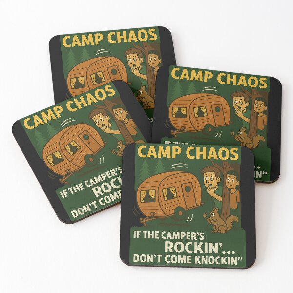 Item preview, Camp Chaos – If the Camper’s Rockin’… Don’t Come Knockin’ designed and sold by Camp Chaos by Wharf Wreckers.