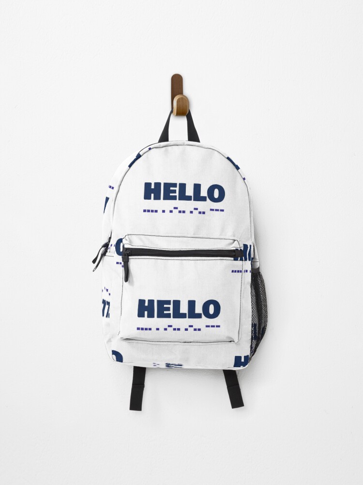 Thumbnail 1 of 3, Backpack, Hello in morse code designed and sold by Awadh2829.