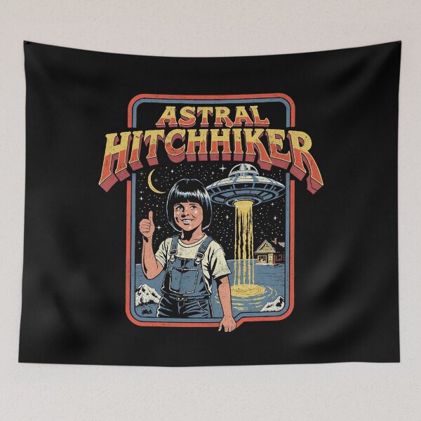 Item preview, Astral Hitchhiker UFO Alien Abduction Vintage-Style designed and sold by Vintagenaut Co..