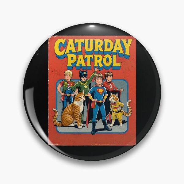 Item preview, Caturday Patrol Vintage Comic Book Style Superhero Cats designed and sold by Vintagenaut Co..