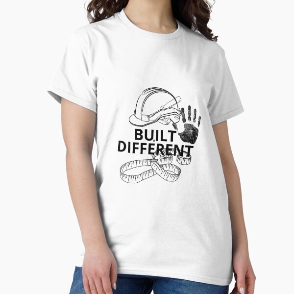 Item preview, Built Different – Funny Construction Work Shirt designed and sold by ArtisanForge.