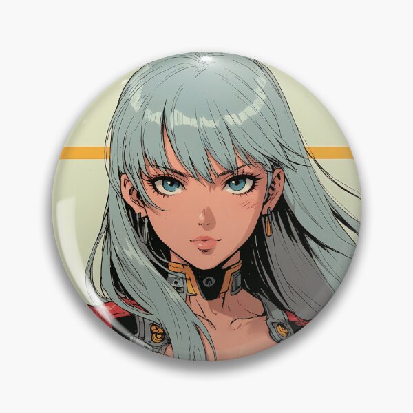 Item preview, gray-haired cyberpunk anime girl designed and sold by BOZGO.