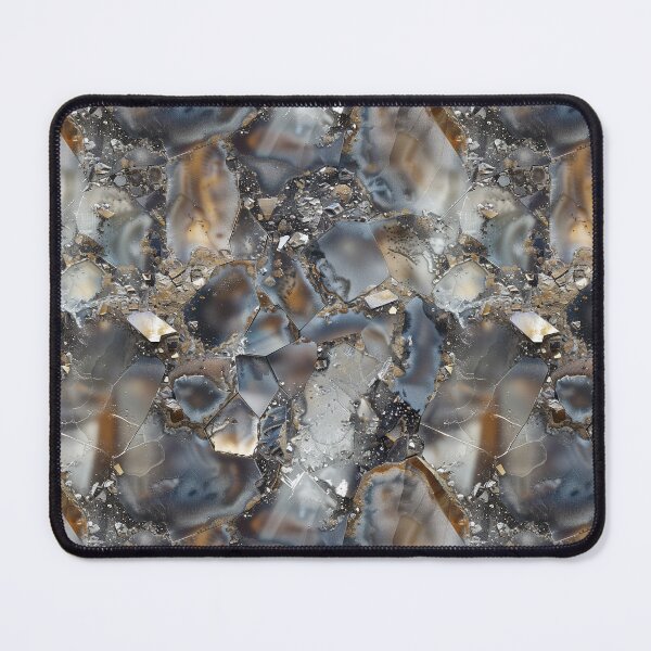 Item preview, mystic quartz mica fractures and pyrite rocks designed and sold by EarthenEmbers.