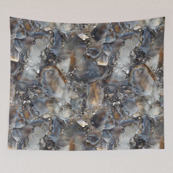 Item preview, mystic quartz mica fractures and pyrite rocks designed and sold by EarthenEmbers.