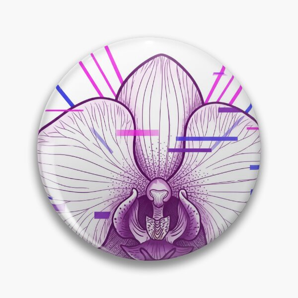 Item preview, Cyberpunk Glitch Orchid Floral Tech Aesthetic designed and sold by StickyGuys.