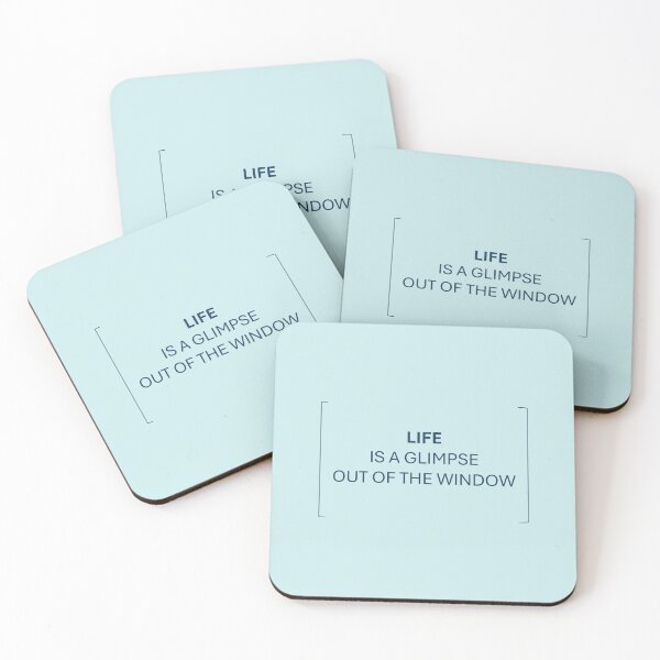 Item preview, Life Is a Glimpse Out of the Window – Minimalist Inspirational Quote Design designed and sold by CasaMartina.