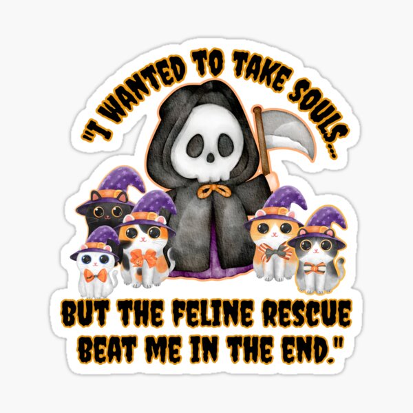 Item preview, FELINE HALLOWEEN RESCUE designed and sold by clickandmagic.