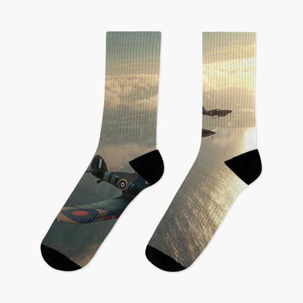 Item preview, Squadron of Hurricanes Formation at Dusk designed and sold by Skyframe Aviation.