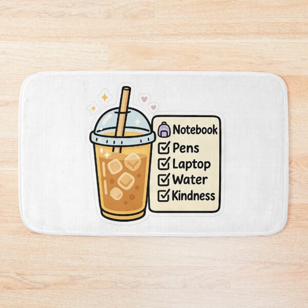 Item preview, Back to School Iced Coffee Checklist with Cozy Classroom Student designed and sold by scicilysimonee.