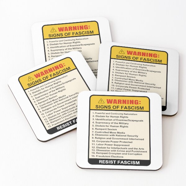 Item preview, 15 Warning Signs of Fascism Anti Donald Trump Resist Protest fascism designed and sold by MisterrAB.