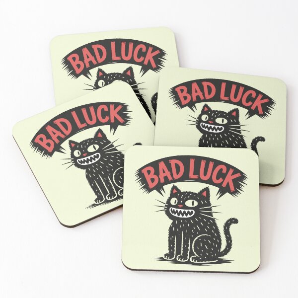 Item preview, Bad luck - angry black cat cartoon designed and sold by MrHide.