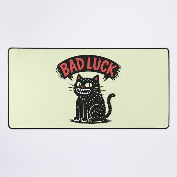 Item preview, Bad luck - angry black cat cartoon designed and sold by MrHide.