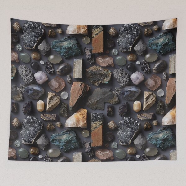 Item preview, dark rock and gemstone collection in various forms designed and sold by EarthenEmbers.
