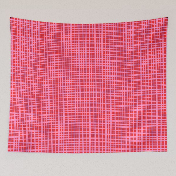 Item preview, Preppy Pink and Red Minimalist Fine Weave Woven Pattern designed and sold by kierkegaard.