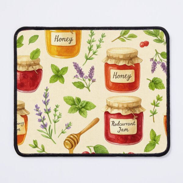 Item preview, Watercolor Jam and Honey Pattern designed and sold by Olea Patterns.