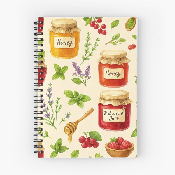 Item preview, Watercolor Jam and Honey Pattern designed and sold by Olea Patterns.