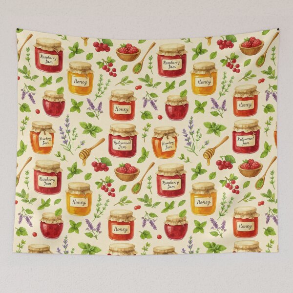 Item preview, Watercolor Jam and Honey Pattern designed and sold by Olea Patterns.