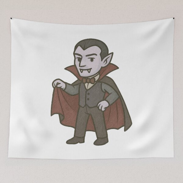 Item preview, Cute Vampire Illustration – Spooky Halloween Dracula Art designed and sold by Vendeloc.