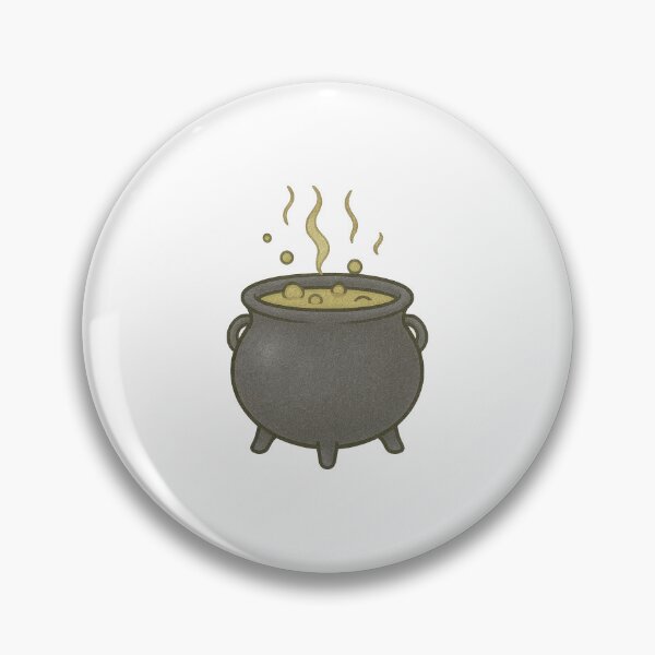 Item preview, Cute Witch Cauldron Illustration – Bubbling Potion Halloween Art designed and sold by Vendeloc.