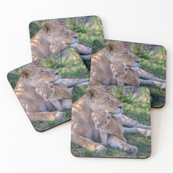 Item preview, Lion Cub and Mom Masai Mara Kenya designed and sold by PhotoArt by Joan Carroll.