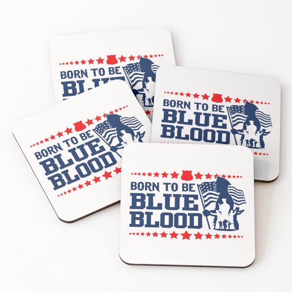 Item preview, Born To Be Blue Blood; Police; USA; designed and sold by StickerApe.