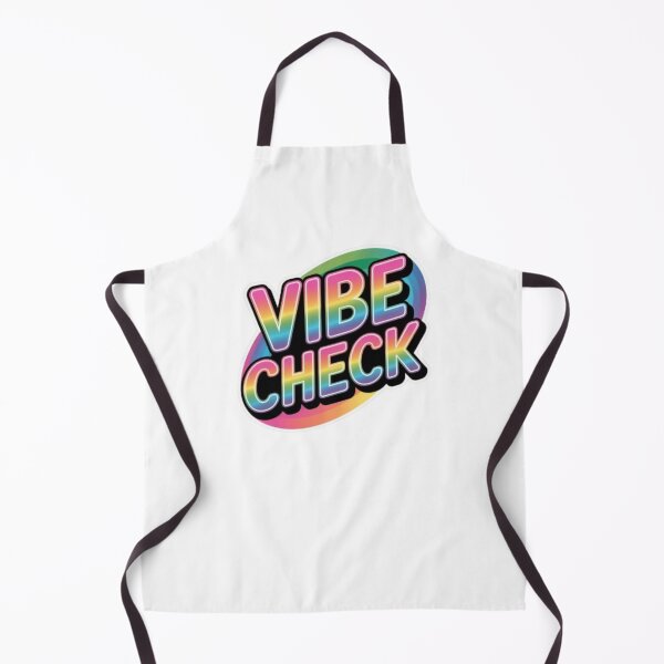 Artikelvorschau, Vibe Check – Retro-Textdesign mit kräftigem Regenbogen-Farbverlauf entworfen und verkauft von GemBob Creations.