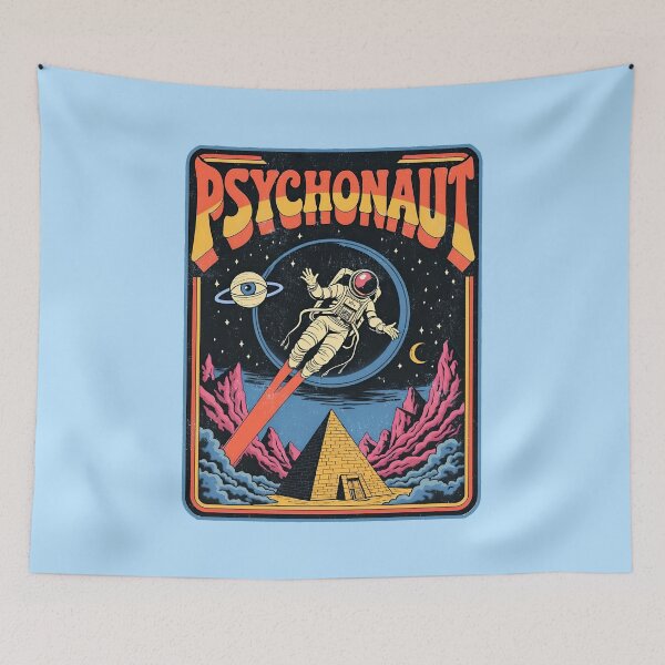 Item preview, Psychonaut Psychedelic 70s Cosmic Vintage Art designed and sold by Vintagenaut Co..