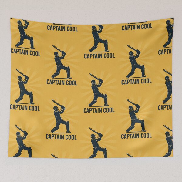 Item preview, Captain Cool – MS Dhoni Cricket Art | Chennai Super Kings Yellow designed and sold by Redloo.