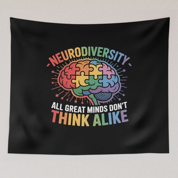 Item preview, Neurodiversity All Great Minds Dont Think Alike designed and sold by Mateusz Majcherek.