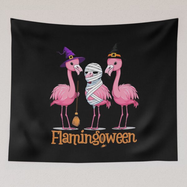 Item preview, Flamingoween Funny Halloween Flamingo Witch Costume Halloween Flamingo Witchy Outfit designed and sold by Sasikharn.