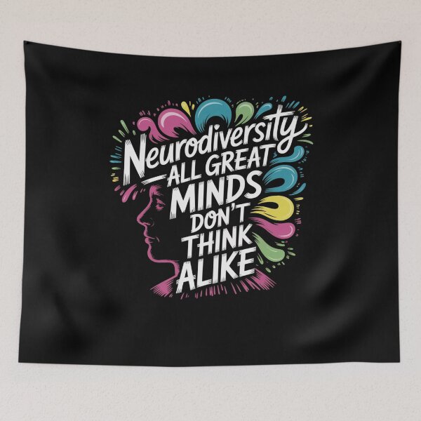 Item preview, Neurodiversity All Great Minds Dont Think Alike designed and sold by Mateusz Majcherek.