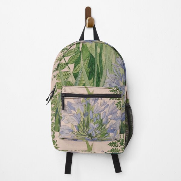 Item preview, Blue Agapanthus blossoms watercolour painting. designed and sold by esvb.