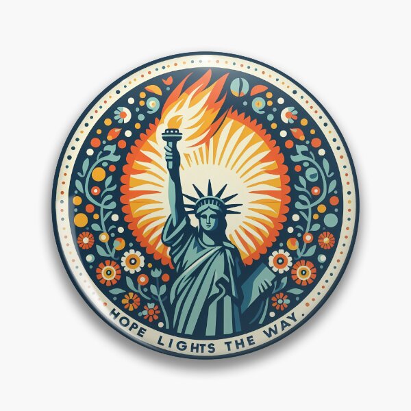 Item preview, Guiding Folk Art Torch - Hope Lights The Way - Scandinavian Folk Art by heidiannemorris © designed and sold by FOLK ART FUSION by heidiannemorris.