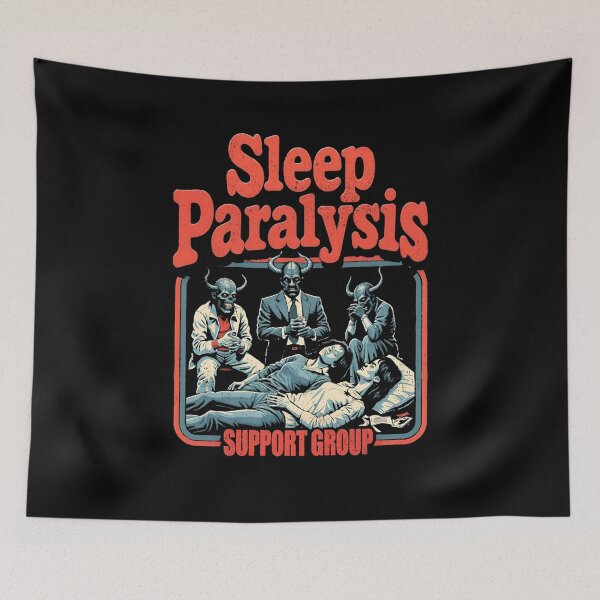 Item preview, Sleep Paralysis Support Group Funny Retro Art designed and sold by Vintagenaut Co..