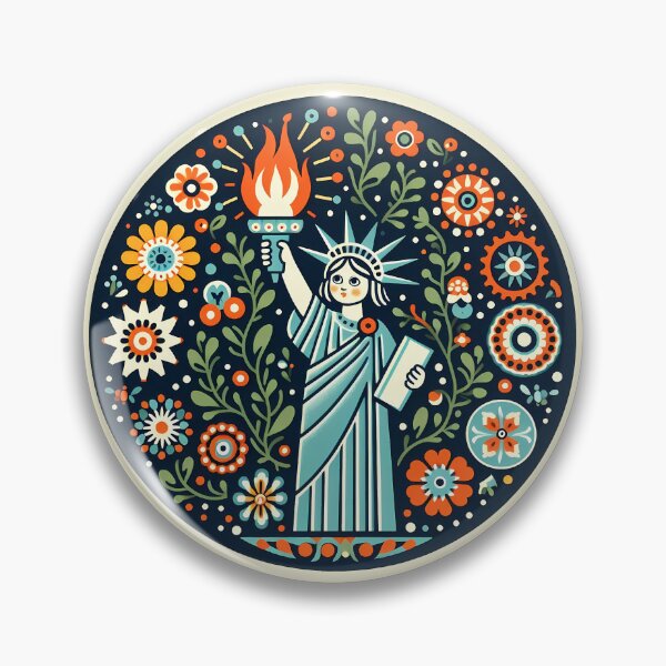 Item preview, Guiding Folk Art Torch - Youthful Hope Lights The Way - Scandinavian Folk Art by heidiannemorris © designed and sold by FOLK ART FUSION by heidiannemorris.