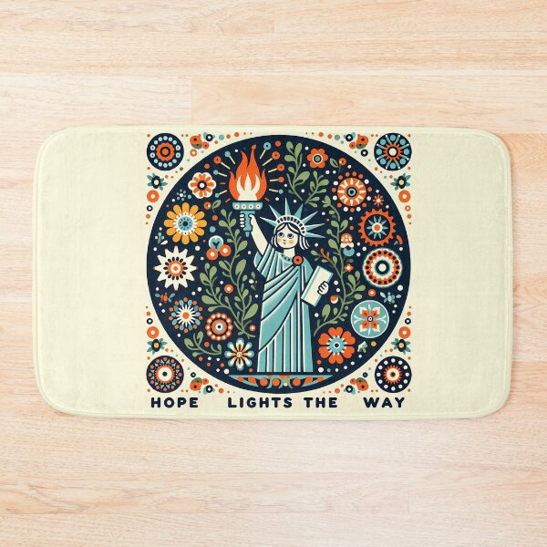 Item preview, Guiding Folk Art Torch - Youthful Hope Lights The Way - Scandinavian Folk Art by heidiannemorris © designed and sold by FOLK ART FUSION by heidiannemorris.